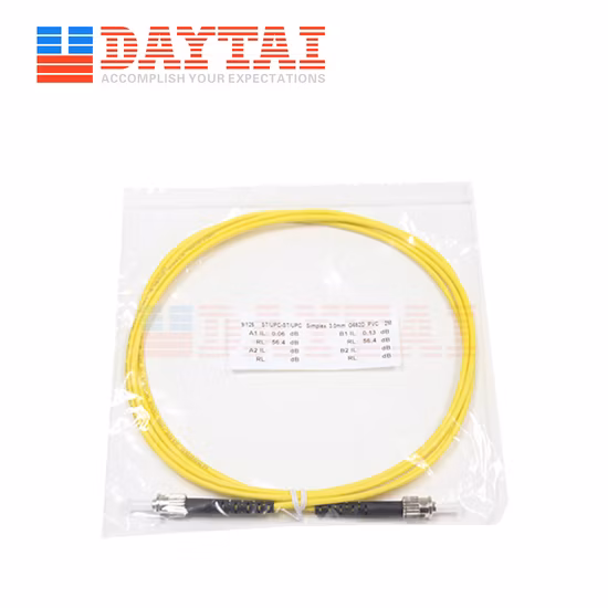 Conector St Upc para St Upc Simplex Sm Cabo de Fibra Óptica de Modo Único Patch Cord